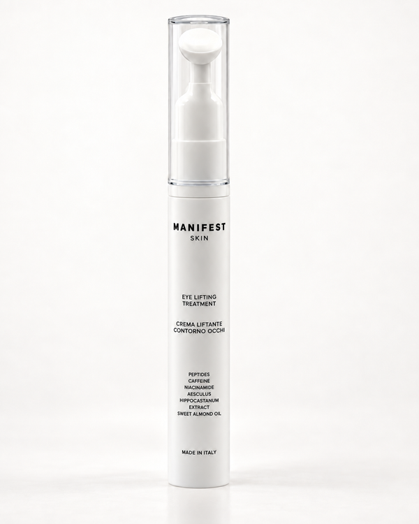 Crema Liftante Contorno Occhi Manifest Skin su sfondo bianco